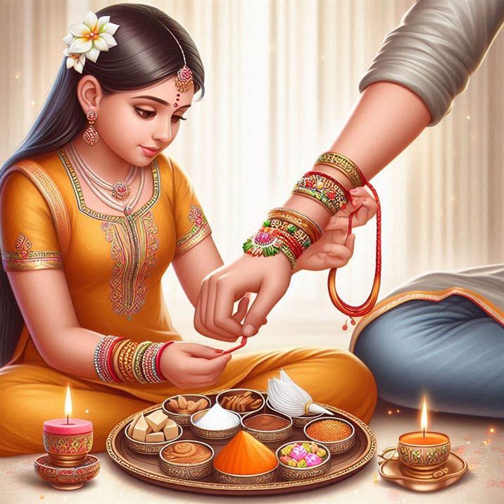 AI image RAKSHA BANDHAN